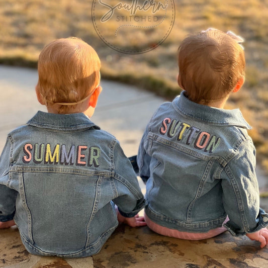 Layne Embroidered Toddler Denim Jacket