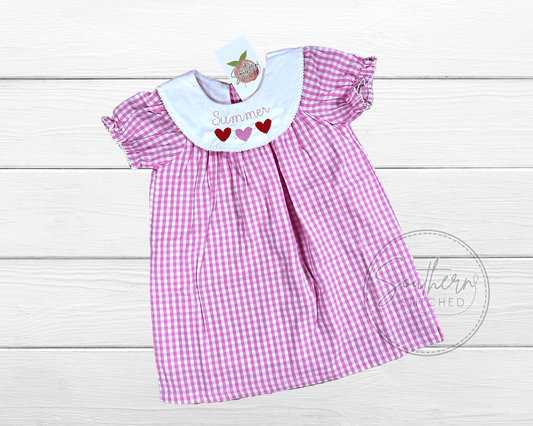 Gingham Valentine's Day Dress